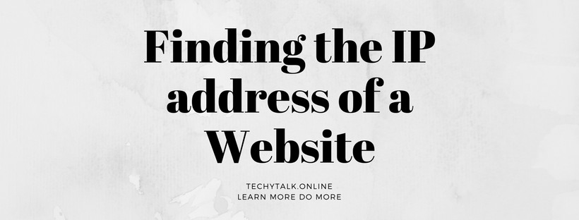 Finding the IP address of a Website