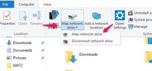Windows10 network drive map network drive