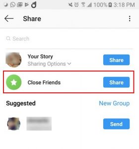 Sharing Instagram Stories With Your Close Friends - Close UnderStory