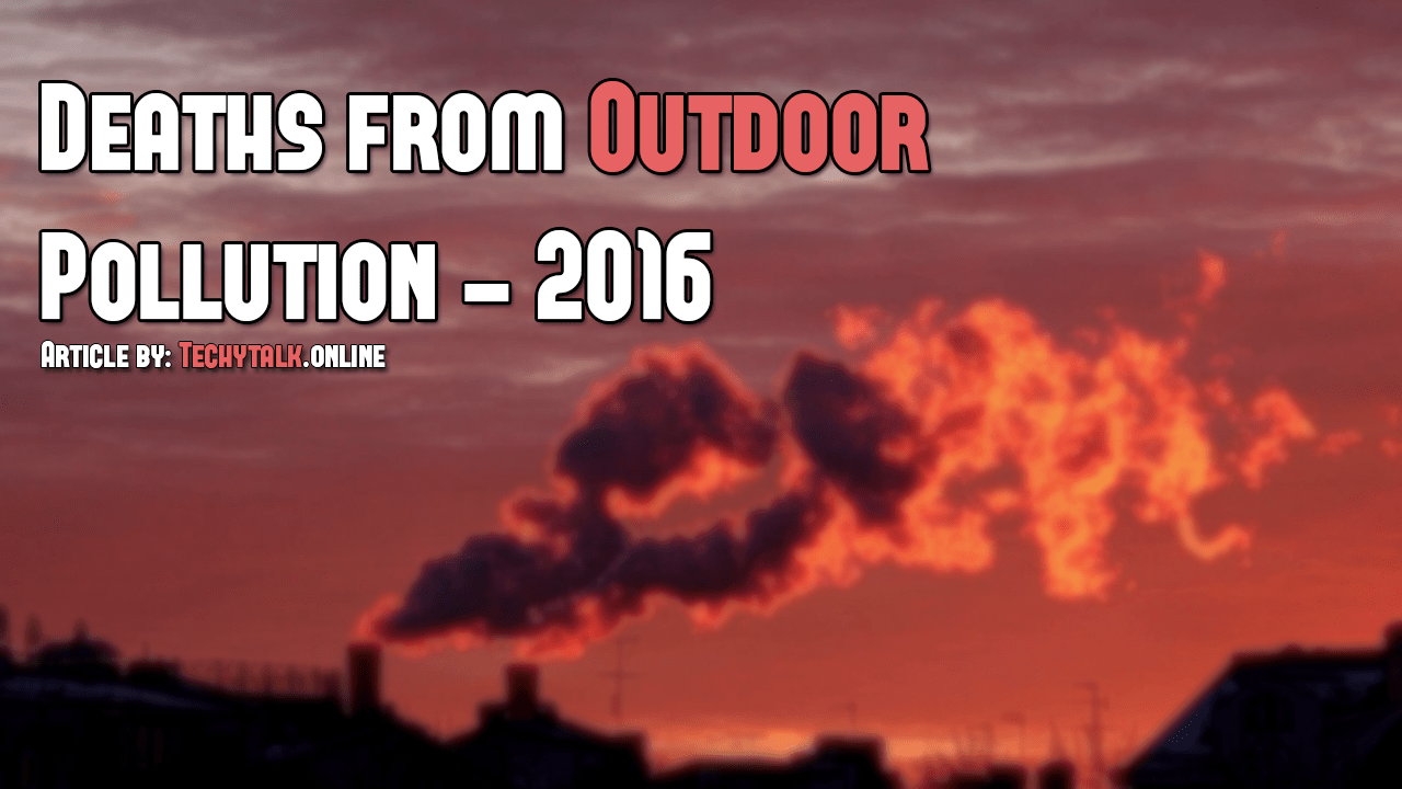 deaths from outdoor pollution - 2016