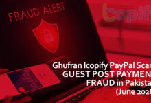 Ghufran Icopify PayPal Scam — Guest Post Payment Fraud in Pakistan (June 2026)